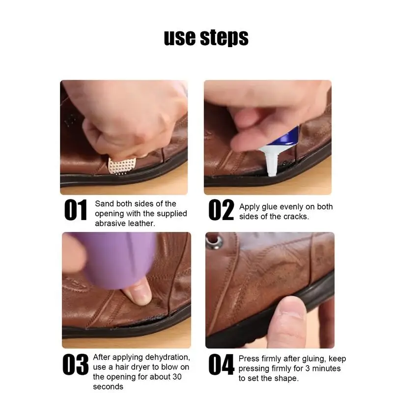 Pegamento para reparación de zapatos, esparcidor transparente, reparación de suelas, adhesivo fuerte, sellador de zapatos con punta de precisión, 60ml, para zapatos de cuero, tacones altos