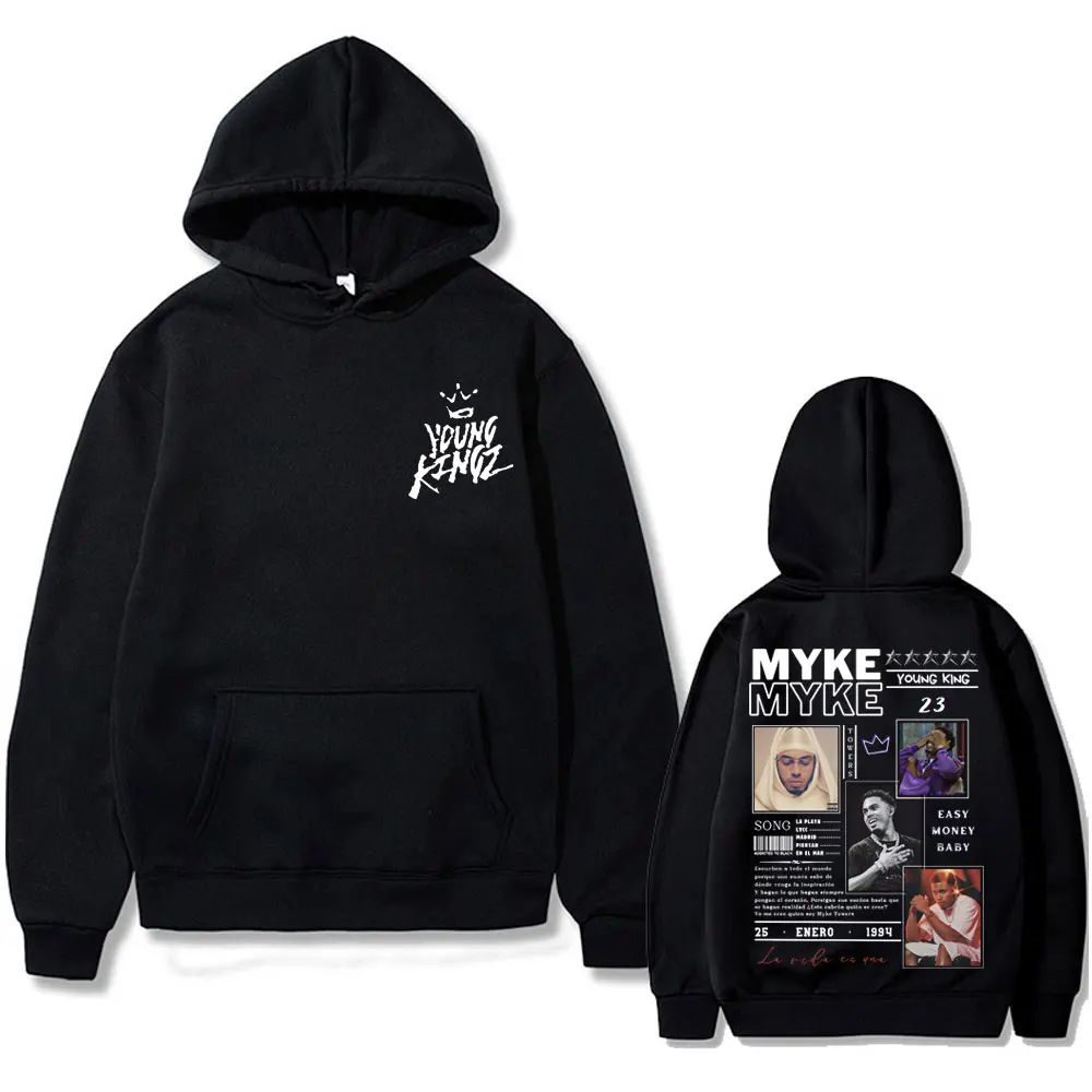 Rapper Myke Towers LA PANTERA NEGRA Hoodie Men Women Hip Hop Casual Oversized Sweatshirt Men's Fashion Vintage Trend Streetwear