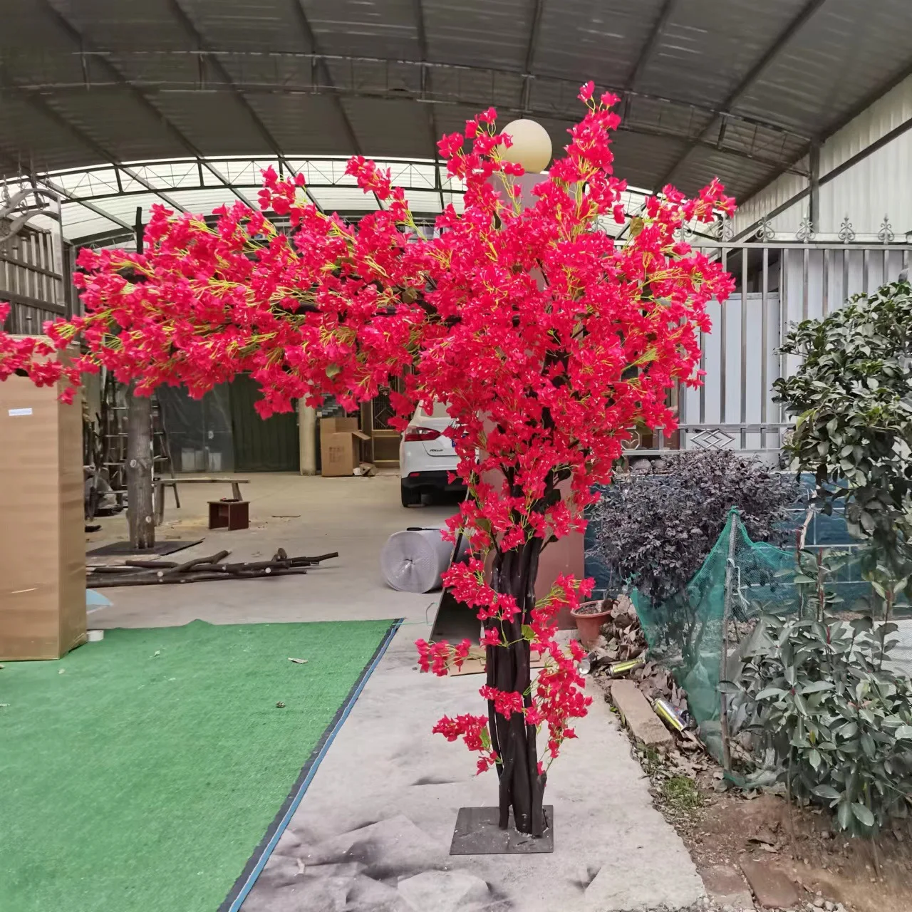 

Large-scale artificial bougainvillea landscaping for weddings, outdoor home decorations, beautiful and pleasing to the eye.