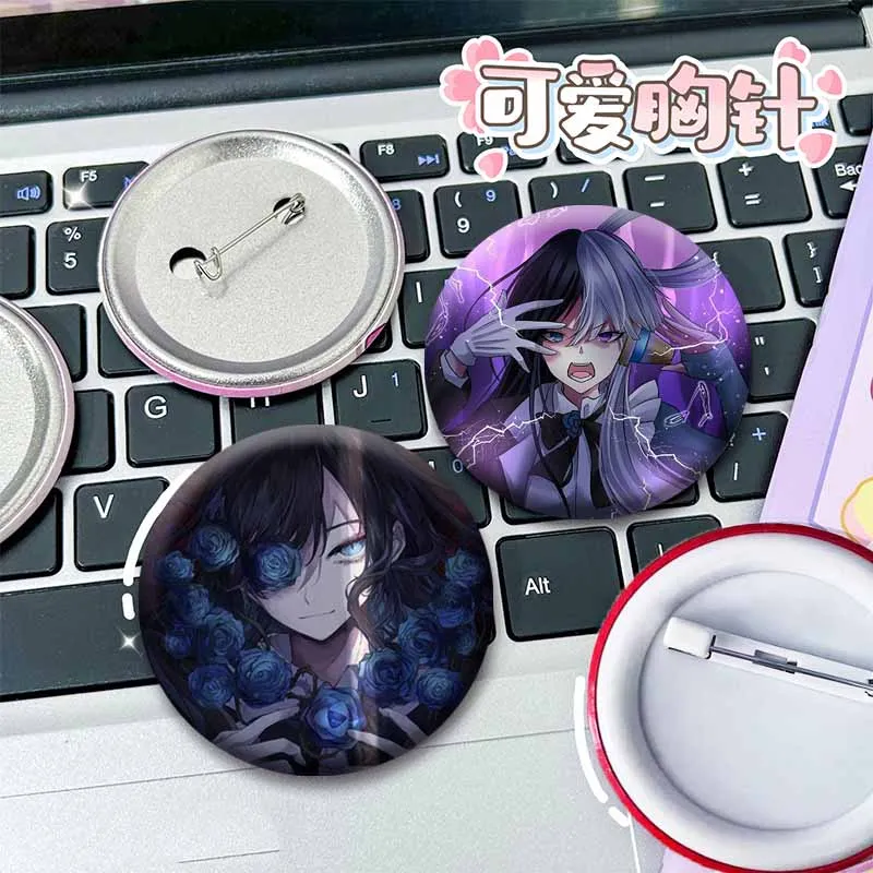 Virtual Singer Ado Kyogen X Uta Soft Button Pins Custom Cartoon Badge for Backpack Hat Collar Brooch Children Cute Jewelry Gifts