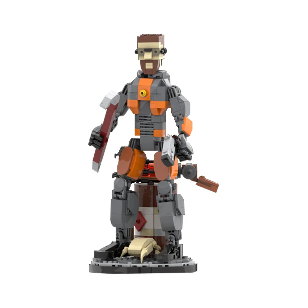 MOC Half-Life 2 Game Gordon Freeman Model Building Blocks Shooting Alien Gravity Gun Fighting Action Figure Bricks Toy Gift