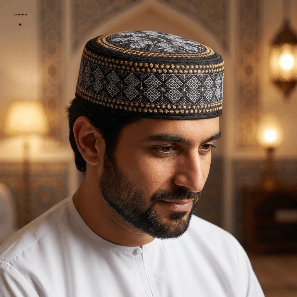 

Turban Hats Ethnic Style Islam Flat Cap Breathable Round Worshipping Hat Thin Comfortable Ramadan Hat Men