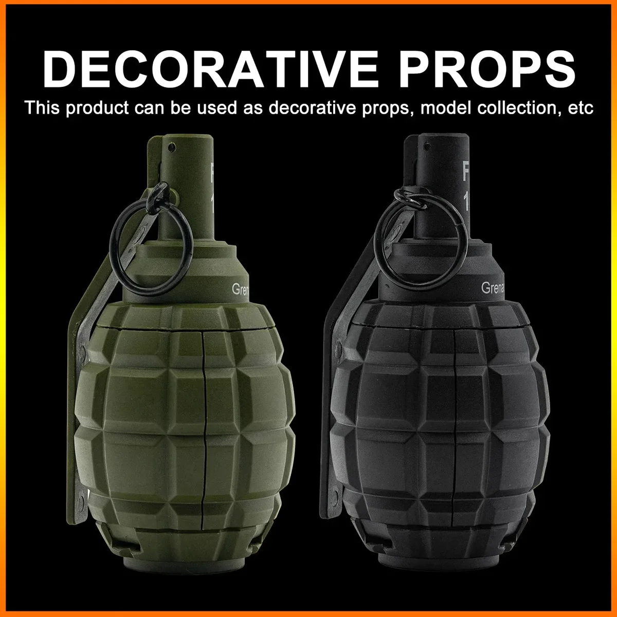 2 قطعة F1 قنبلات يدوية Airsoft الألوان اللعب لعبة مجسمة الربيع بالطاقة تأثير قنبلة يدوية نموذج للبالغين الرياضة في الهواء الطلق لعب الأدوار #6