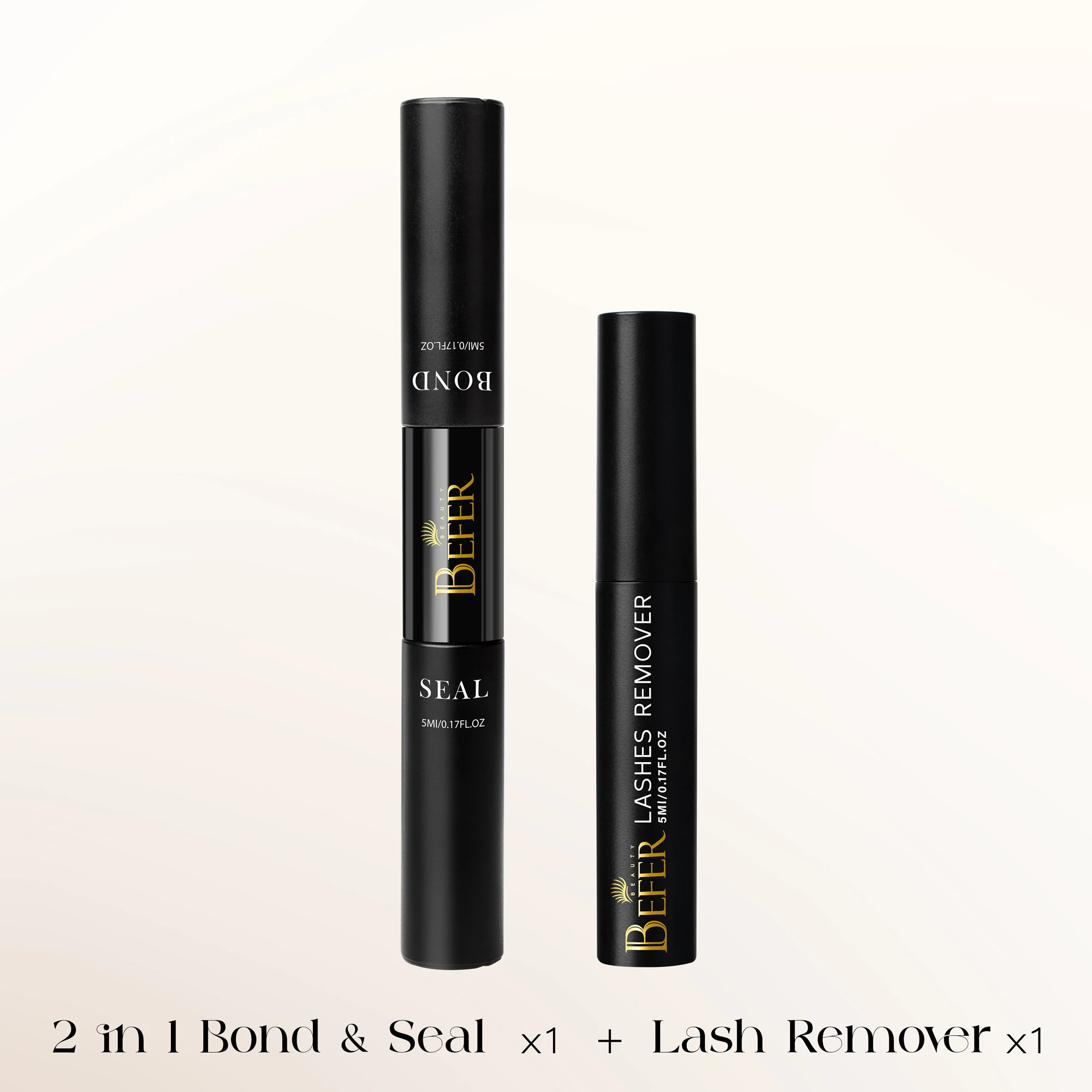 BEFER Kleber für Wimpern, 2-in-1-Wimpernbindung und Dichtung, Wimpernkleber + Wimpernentferner, wasserfester Wimpernkleber, starke feste Wimpern