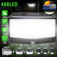 LED Solar Power Wall Light Waterproof PIR Motion Sensor Outdoor Street Lamp 3 Modes Solar Light for Garden Fence Patio Garage