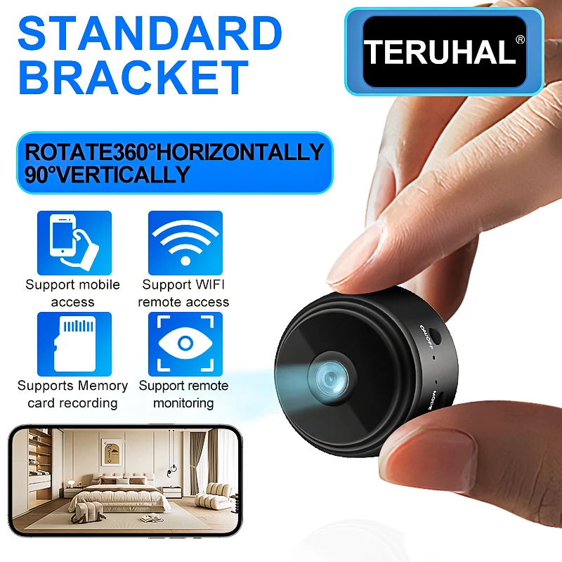 HD Wireless Mini Camera 2.4G WiFi Surveillance Camera Video Recorder Compact Security Camera for Home Baby Monitor CCTV Camera