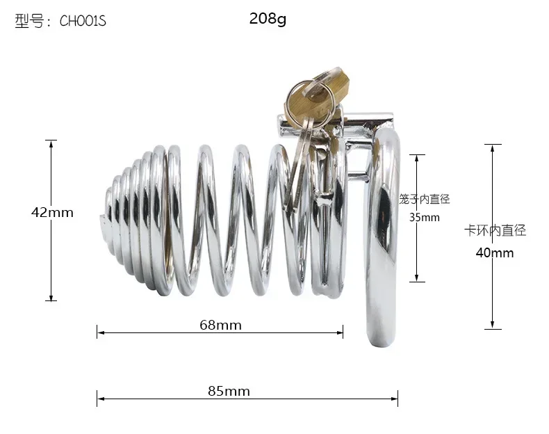 Jaula de castidad para pene para hombres, jaula de Metal para pene, Dispositivo de Castidad masculina, funda de bloqueo, cinturón de Bondage, Juguetes sexuales BDSM, anillo para pene