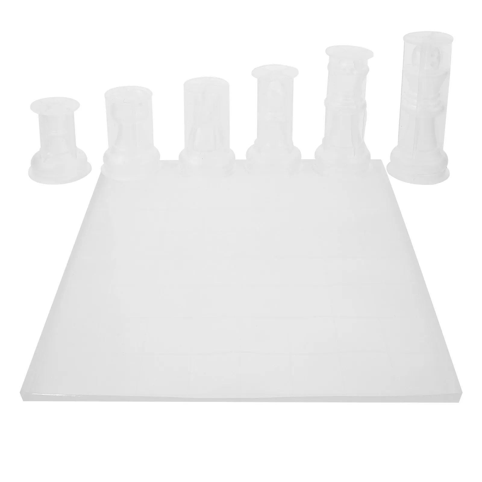 

1Set Professional Chess DIY Molds Kit Smooth Surface Reusable Silicone Chess Casting Mold for Homemade Chessboard Resin Art