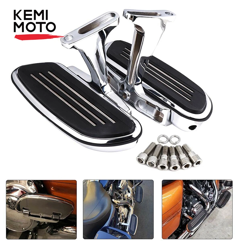 

KEMIMOTO Motorcycle Foot Pegs Footrest Passenger Floorboard Footboard Mount For Touring Road King Street Glide 1993-2020 2021