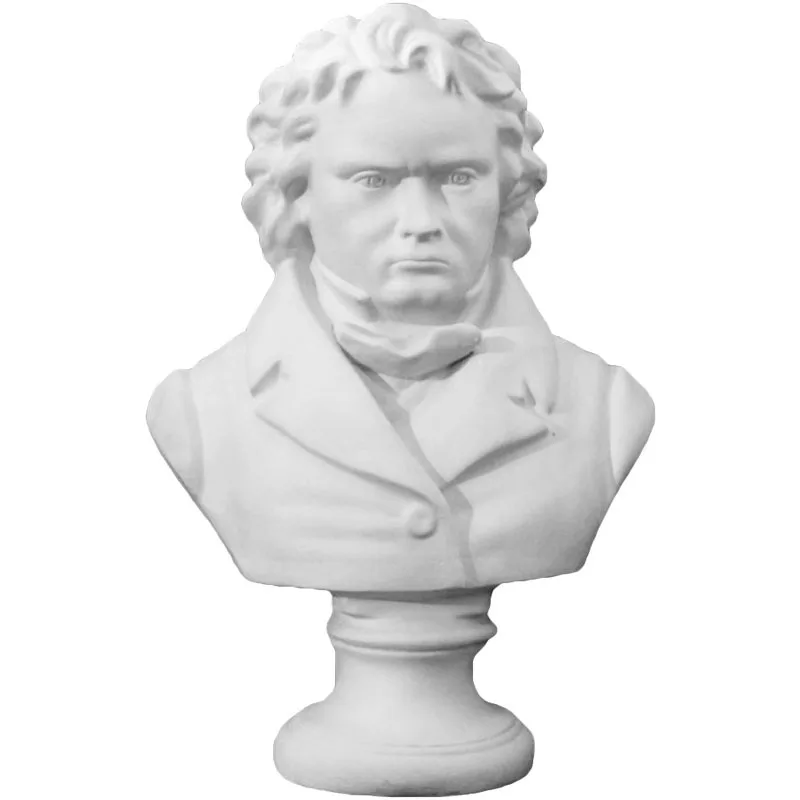 

Beethoven plaster statue 58cm bust art teaching aids head sculpture sketch statue model ornament