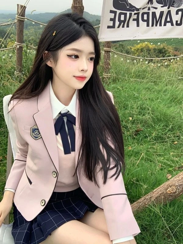 Abito uniforme Jk primavera/estate Set da studente in stile college stile coreano Abito uniforme scolastica da donna Migliora il set uniforme Jk