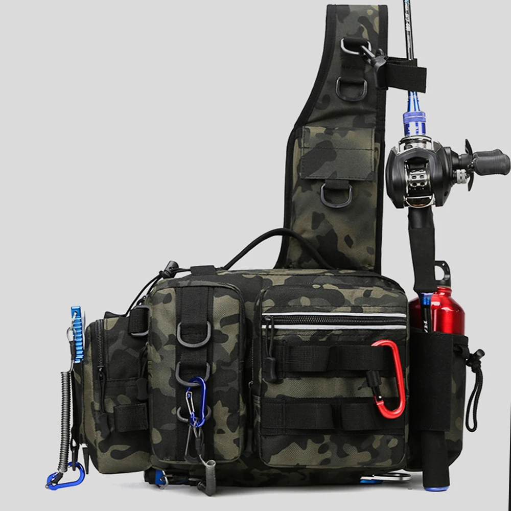 

outdoor multifunctional waist bag chest bag Luya bag fishing bag large capacity backpack multi pocket tactical shoulder bags