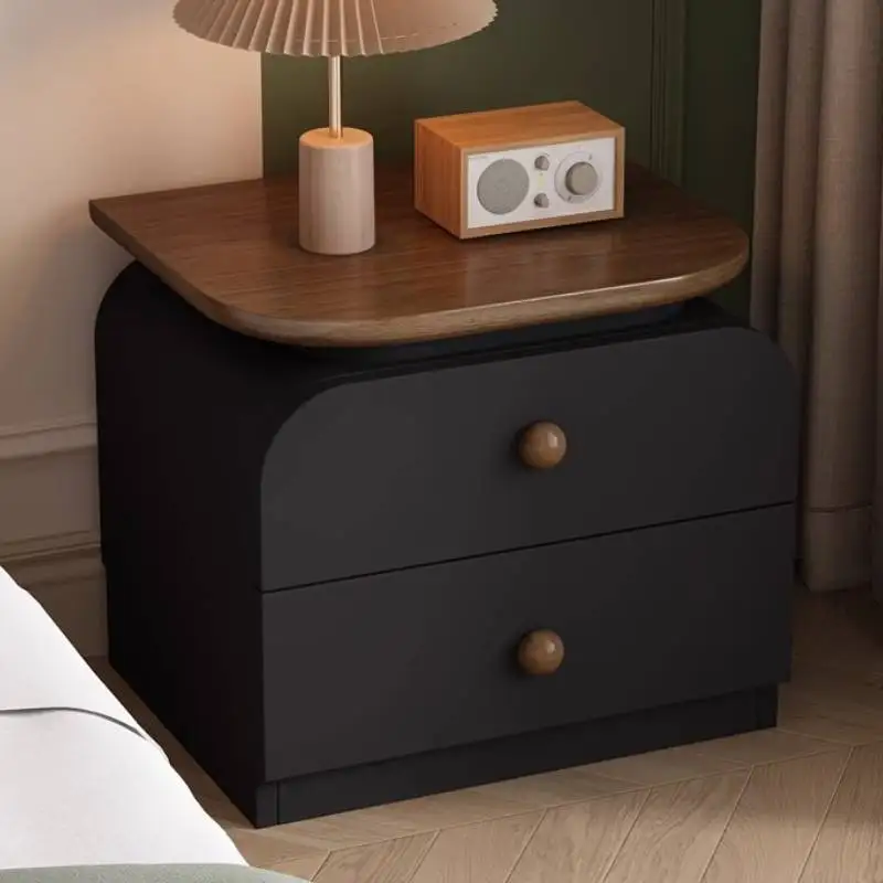 

Beige Aesthetic Bedside Table Bedroom Luxury Tidy Minimalist Mini Modern Bedside Table Space Saving Mesitas De Noche Furniture