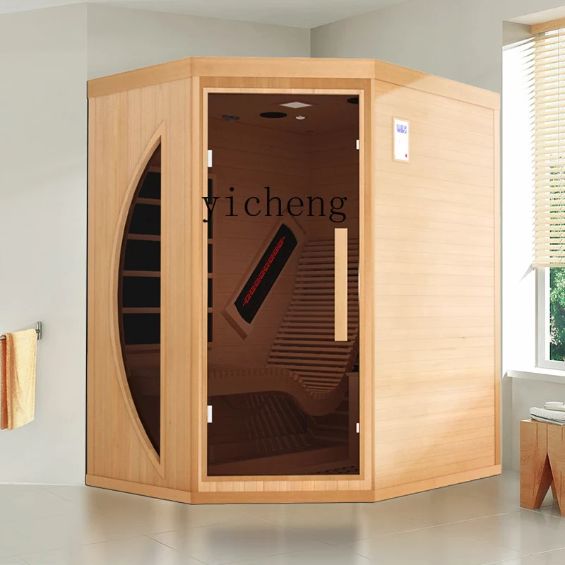 XL household steam room solid wood health sauna room far infrared light wave physiotherapy room