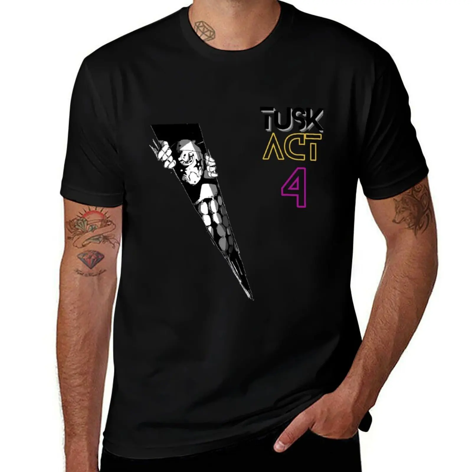 

Johhny Joestar Tusk Act 4 Black Gold Purple Design T-Shirt printed t shirts for man t shirts for man pack cotton T-Shirt