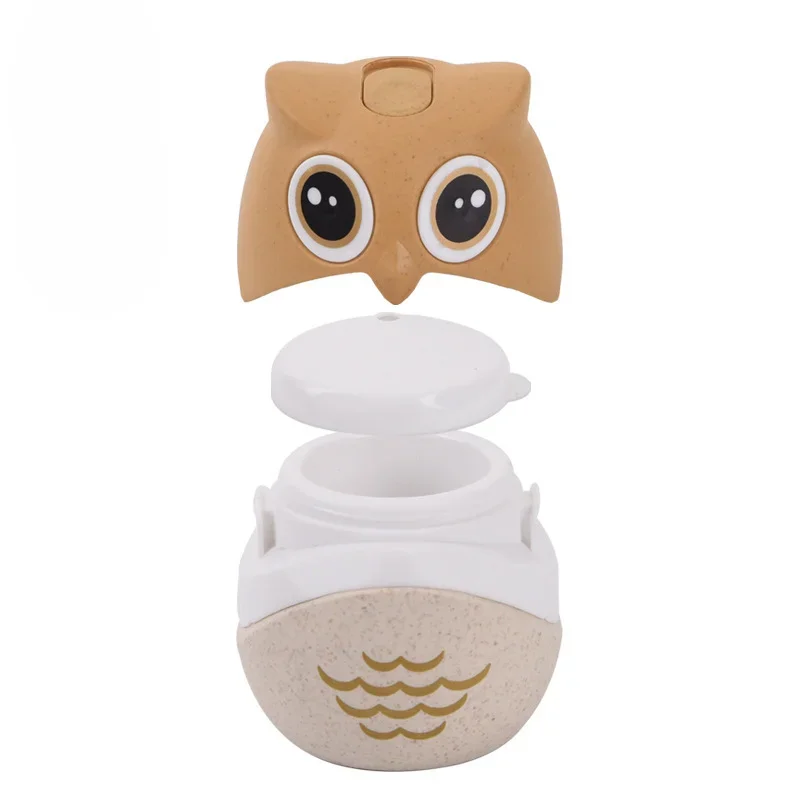 Owl Toothpick Box Automatic Home Creative Cute Cartoon Toothpick Can Commercial Wholesale Hotel Plastic Toothpick Tube Ornament