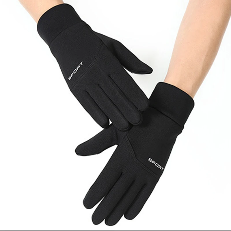 

All-fingered Touch Screen Gloves Waterproof Wind proof Cycling Outdoor Fishing Sport Ridding Thin Fleece Lining Gloves