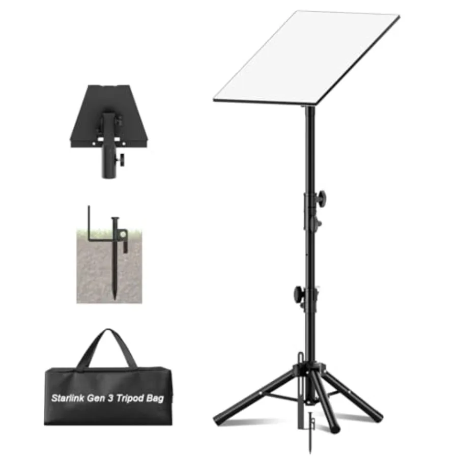 

Starlink Tripod Mount Gen 3 Adjustable Height Portable with Carry Bag 90° Tilt Starlink Stand Stable Iron Connector for Outdoor