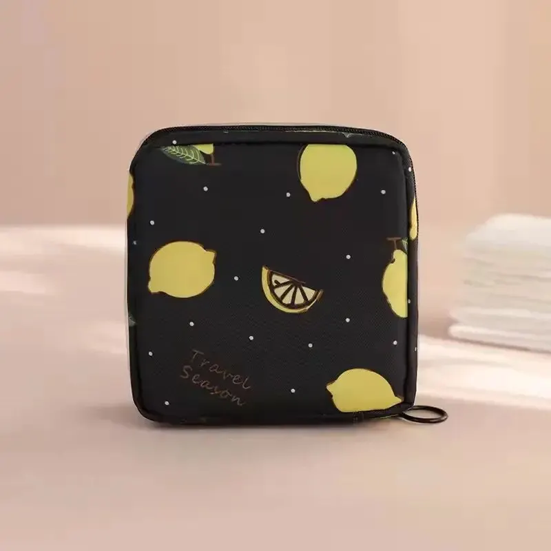 Vrouwen maandverband tampon opbergtas draagbare waterdichte organizer etui cartoon patroon maandverband tas