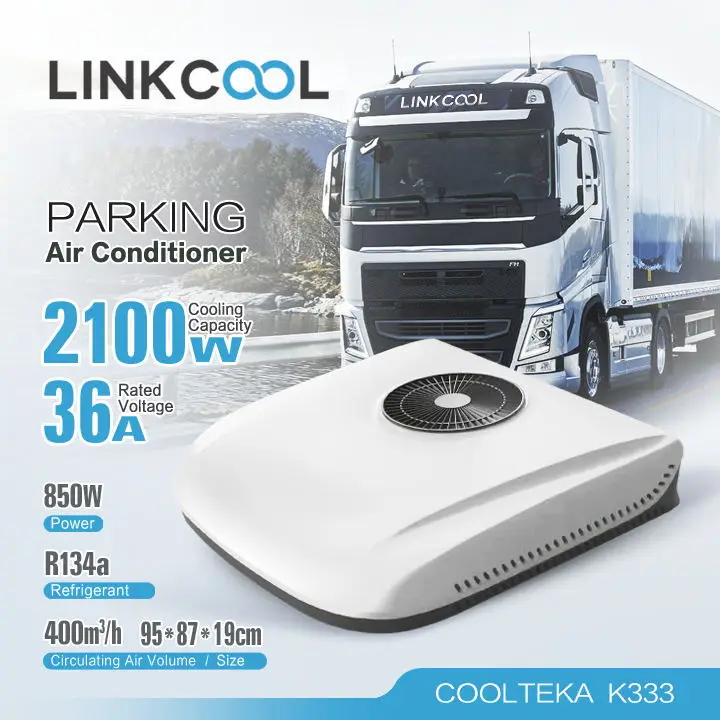 Integrated Rooftop DC 12v 24v Parking Air Conditioner Mini Air Conditioner For Truck RV Camper Tractor Excavator