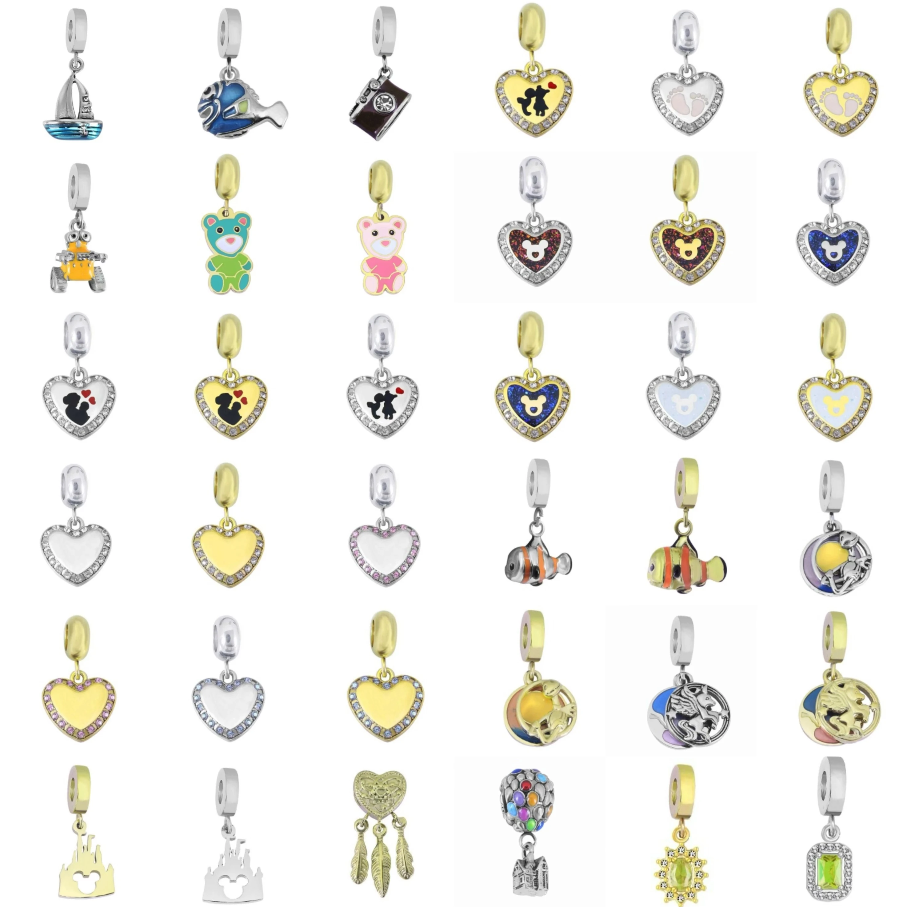 MHS.SUN هندسية تناسب الأصلي DIY قلادة أساور سحرية كلاسيكية الفولاذ المقاوم للصدأ اكسسوارات الإسورة مجوهرات للرجال النساء #4