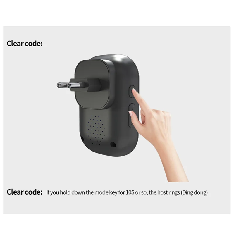 ABGN جرس الباب اللاسلكي مقاوم للماء جرس الباب الذكي جرس الباب المنزلي ذكي 4-Level التحكم في مستوى الصوت 32 أغنية جرس الباب