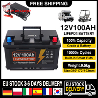 12V 100AH LiFePO4 Cell Pack Built-in BMS Lithium Iron Phosphate Battery For Replacing Most of Backup Power Home Energy Storage