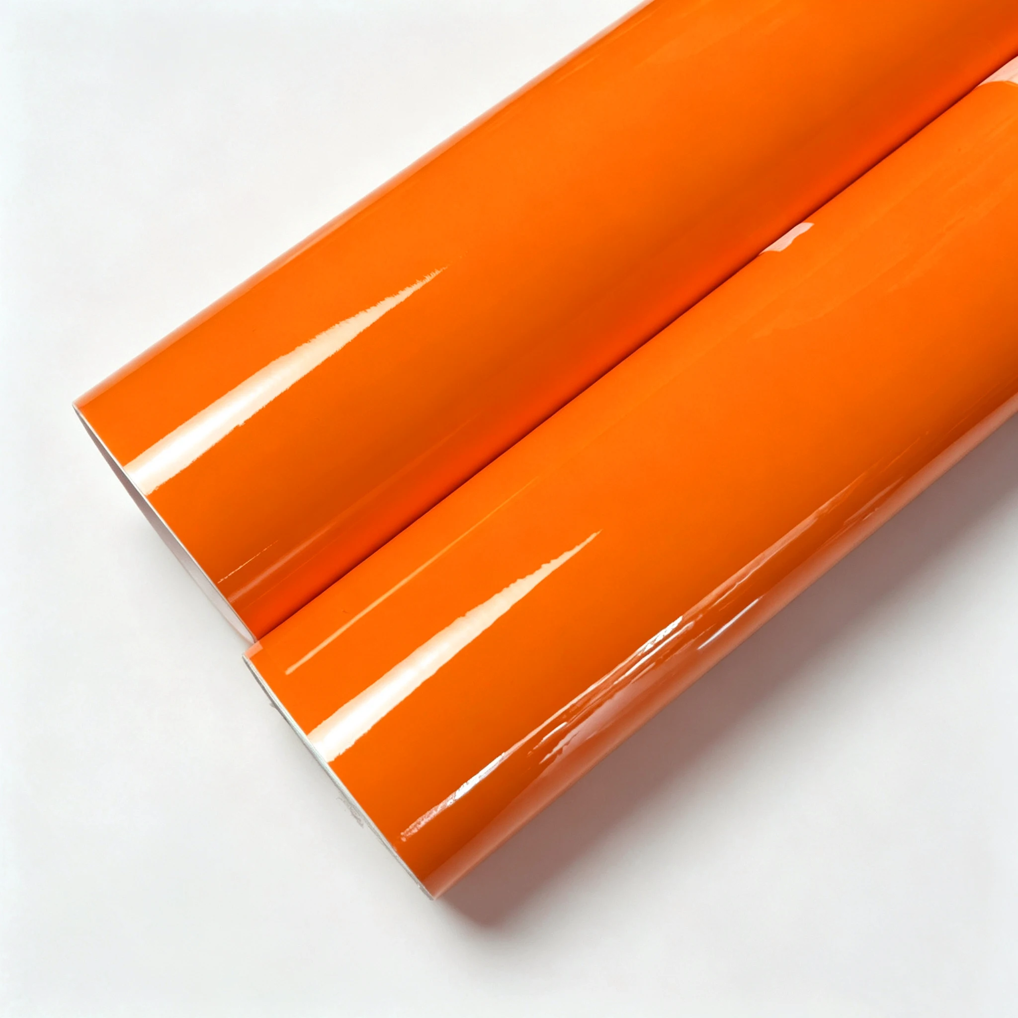 Premium Classic Glossy Orange PVC Vinyl Wrap Film Roll With Air Release Self Adhesive Car Wrapping Motorcycle DIY Decal Sticke