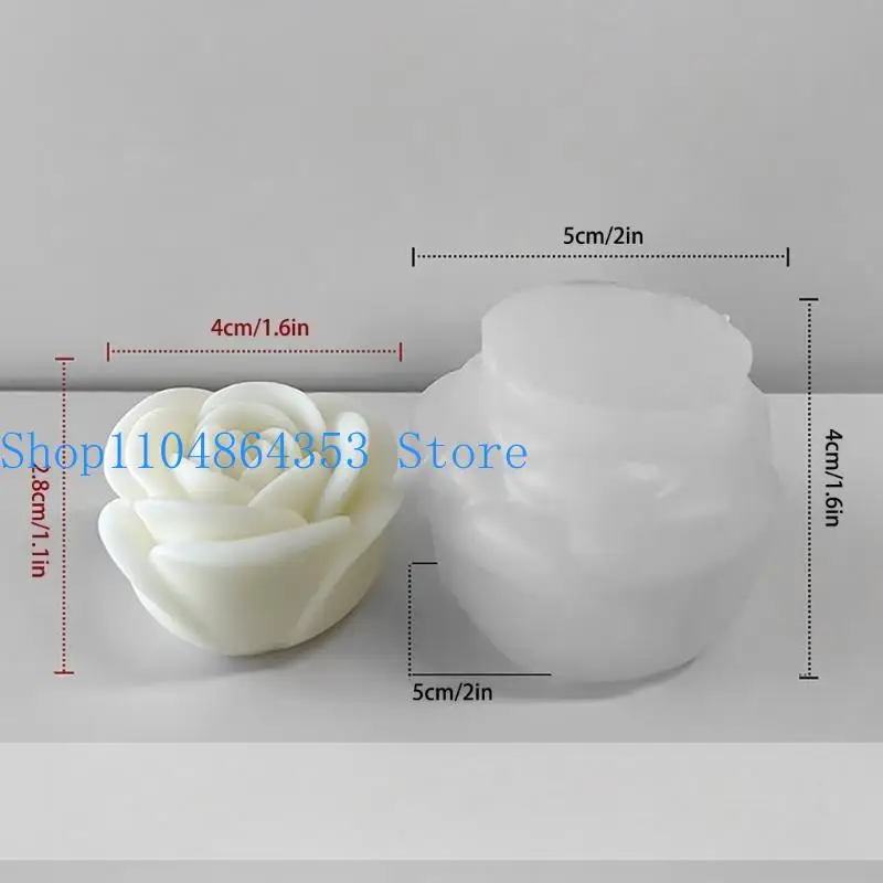 

652F Flower Silicone Mold DIY Handmade 3D Rose Soap Plaster Resin Cake