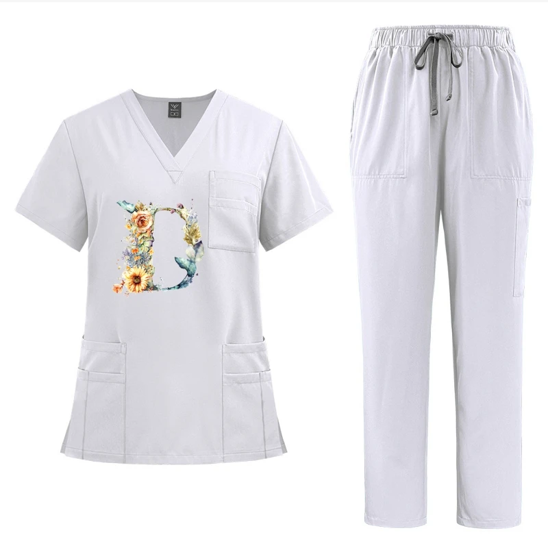 Conjunto de macacão de oficina de manga curta com decote em V unissex roupas de operação industrial resistente ao desgaste durável roupas de trabalho