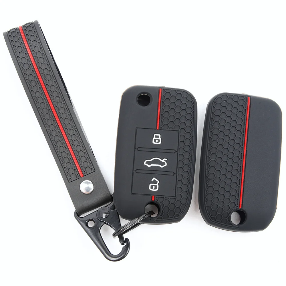 For MG RX5 ZS HS GS Full Coverage Silicone Key Shell Lanyard Key Ring Premium Protective Scratch Resistant Easy Install