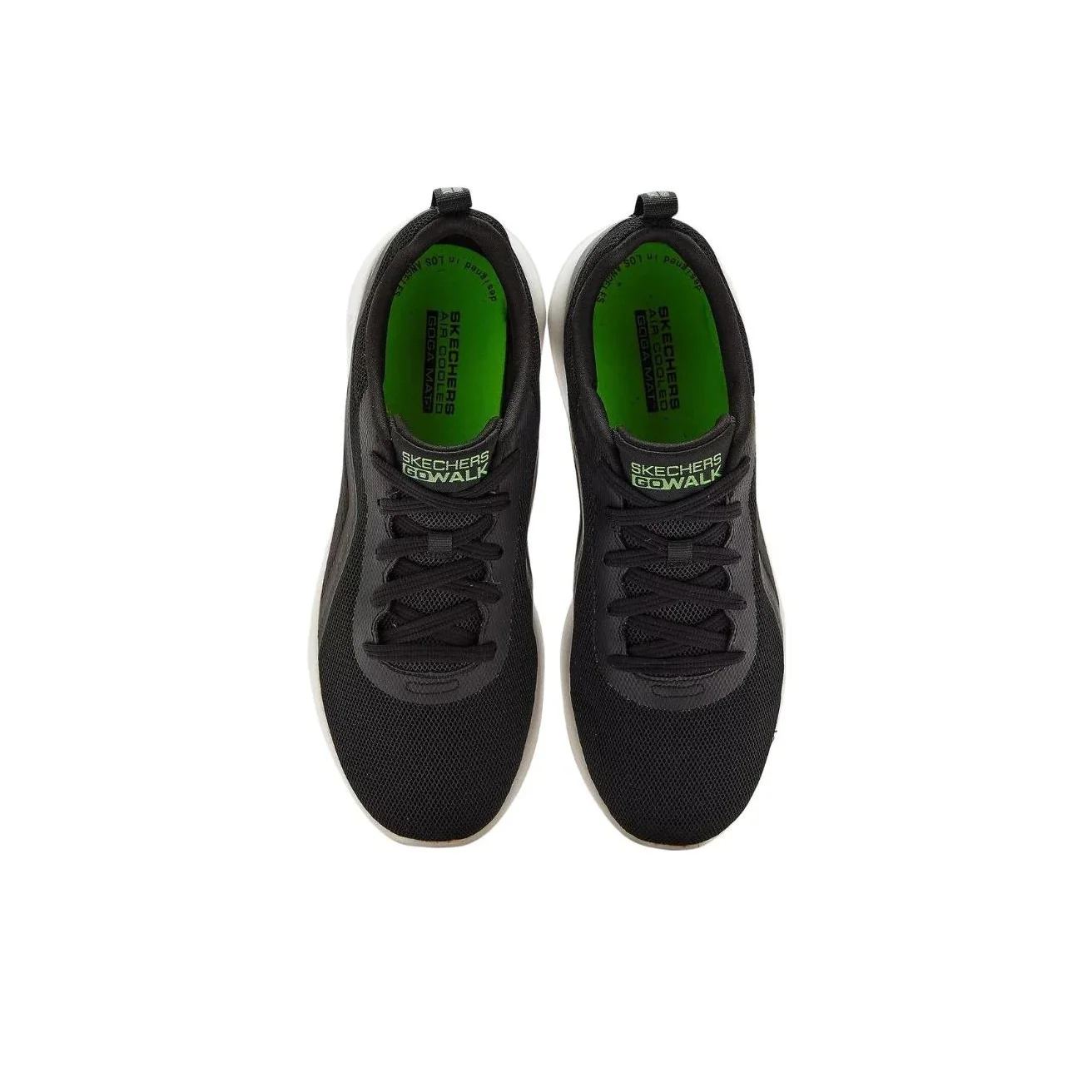 Skechers GO WALK Max Walking Shoes Men's Low Top Black/Green 216235-BLK view 4