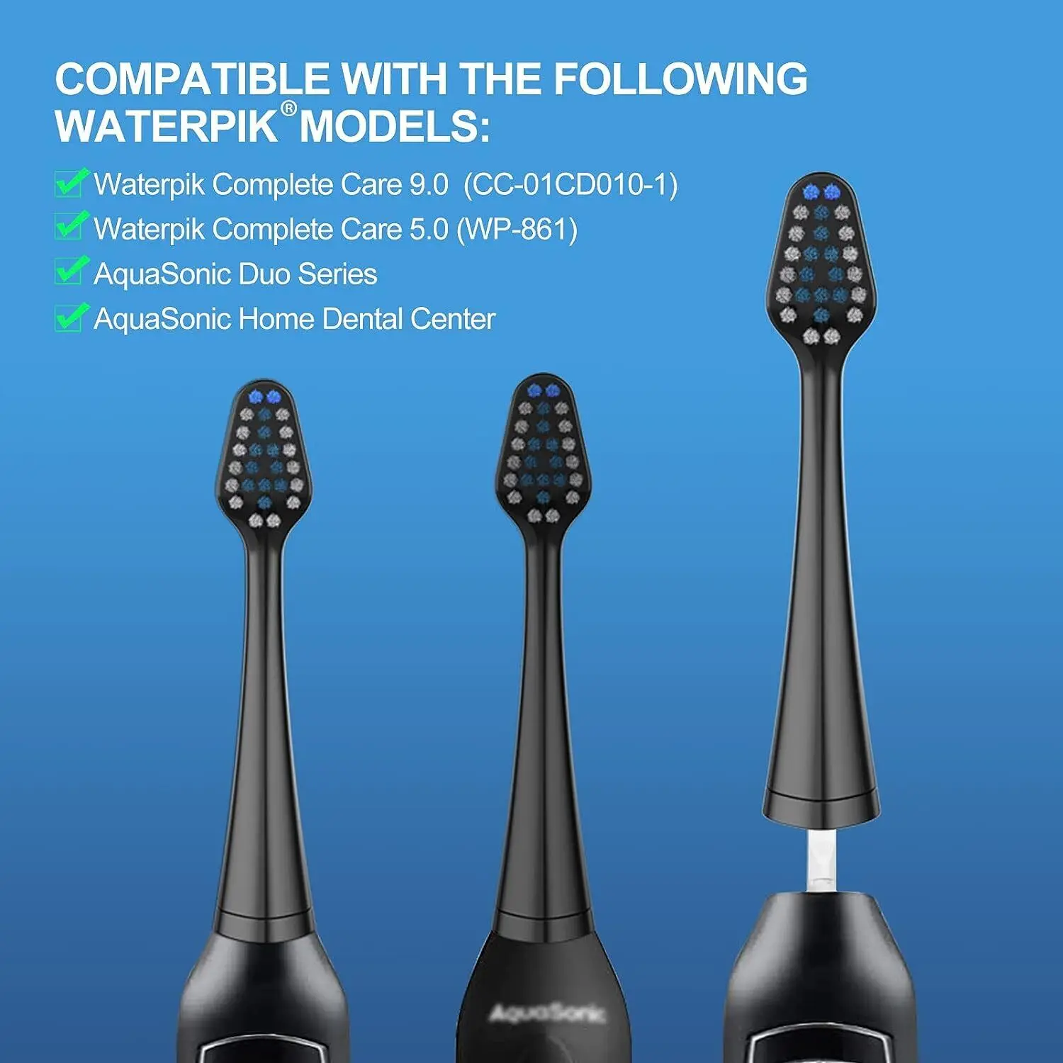 Replacement Brush Heads for Waterpik Complete Care 5.0/9.0 Electric Toothbrush Heads Hygiene Clean Soft Bristle Nozzles 5/10pcs