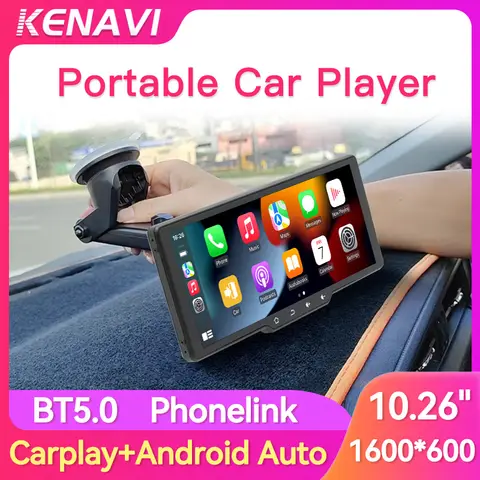 휴대용 자동차 MP5 플레이어 스마트 스테레오 라디오 Carplay 모니터 안드로이드 자동 10.26 인치 터치 스크린 블루투스 FM 범용 멀티미디어 닛산 도요타 폭스 바겐 기아 현대