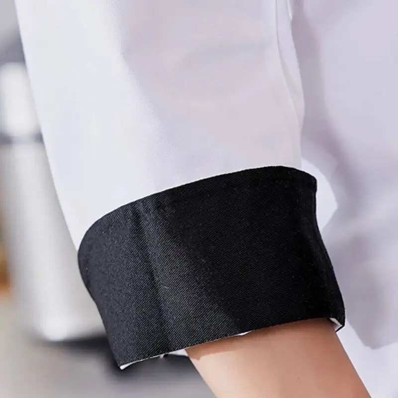 قميص موحد للمطبخ في المطاعم للجنسين بأكمام طويلة وسترة الشيف ملابس العمل Casaca Cocinero