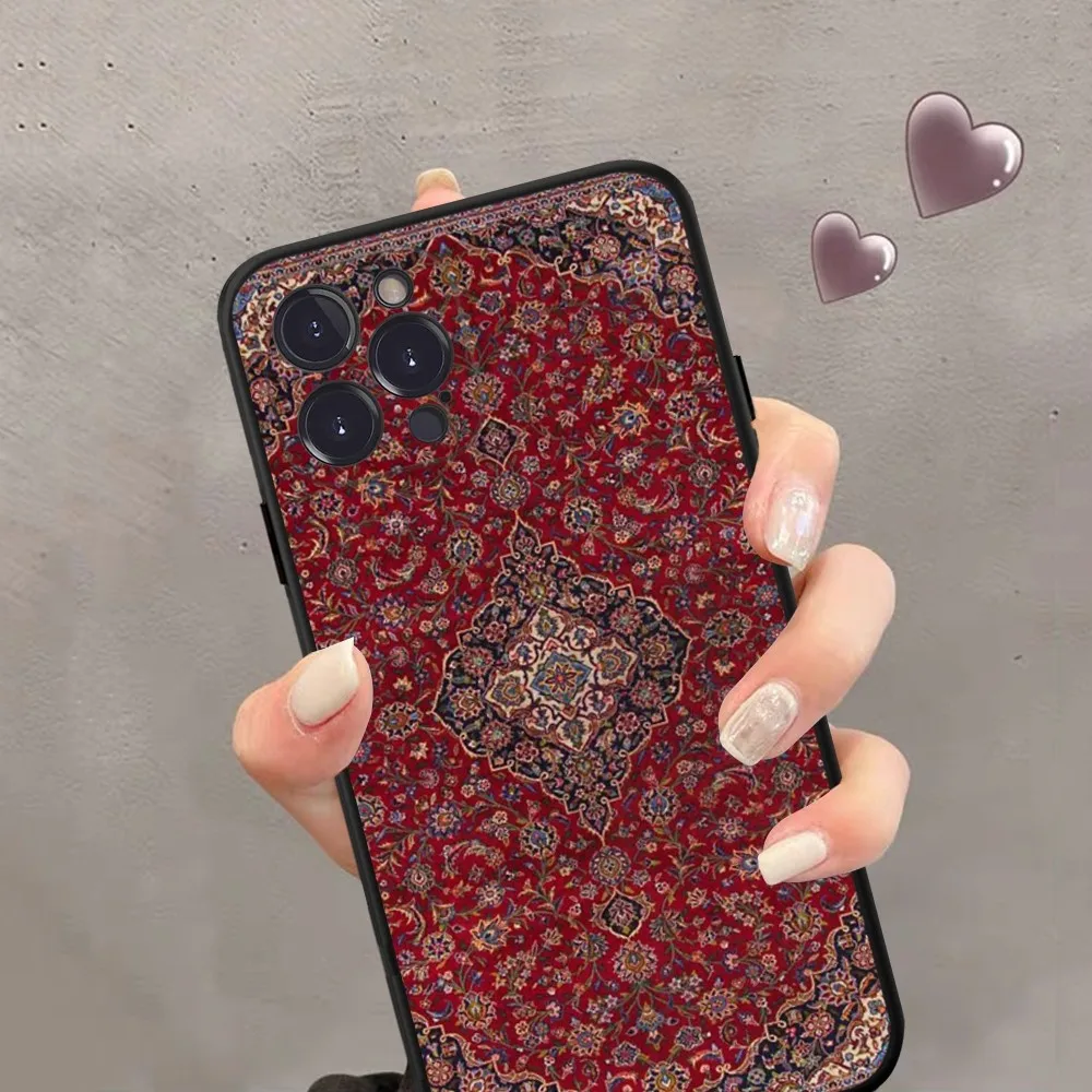 Persian Carpet Phone Case Silicone Soft For iphone 15 14 13 12 11 Pro Mini XS MAX 8 7 6 Plus X 2020 XR Shell