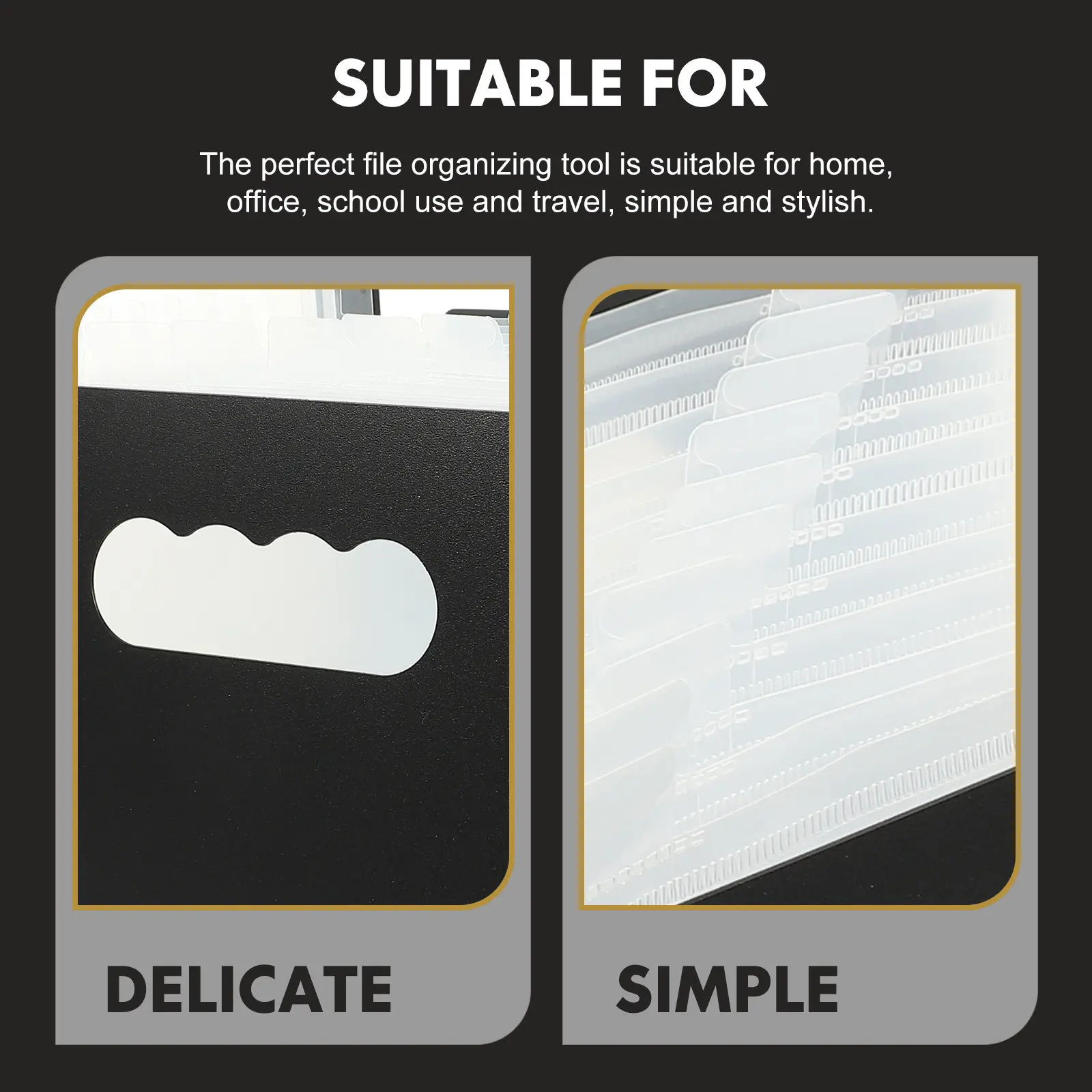 

Stylish PP File Folder with Accordion Design Receipt Organizer for Office Supply Neat Document Management Tool