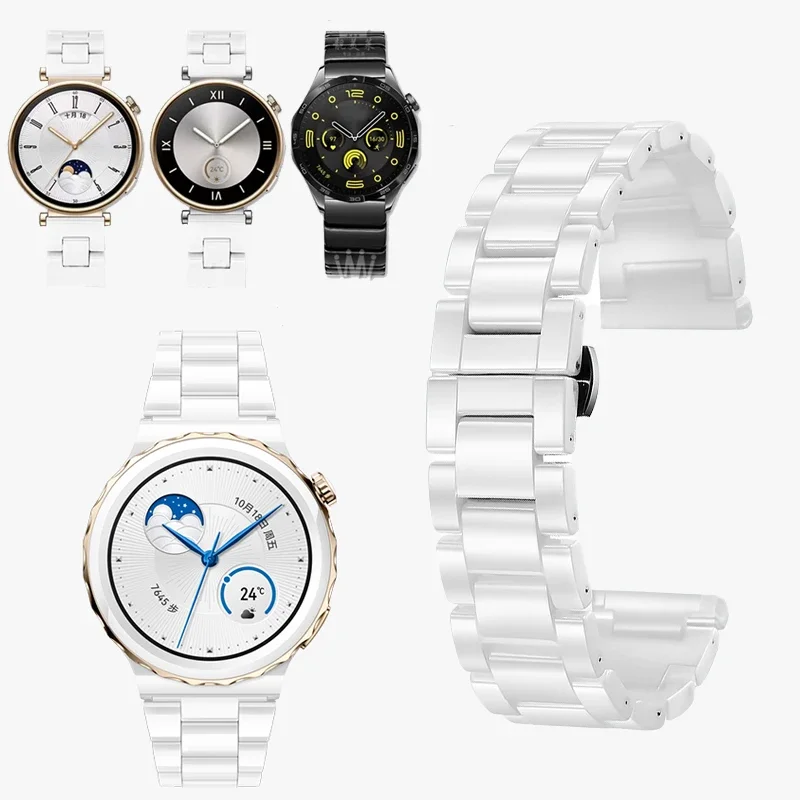 

18 20 мм 22 мм Смарт-браслет для Huawei Watch GT4 4PRO GT3 3PRO GT2 керамический стальной ремешок 41 мм 46 мм Samsung мужской женский ремешок для часов