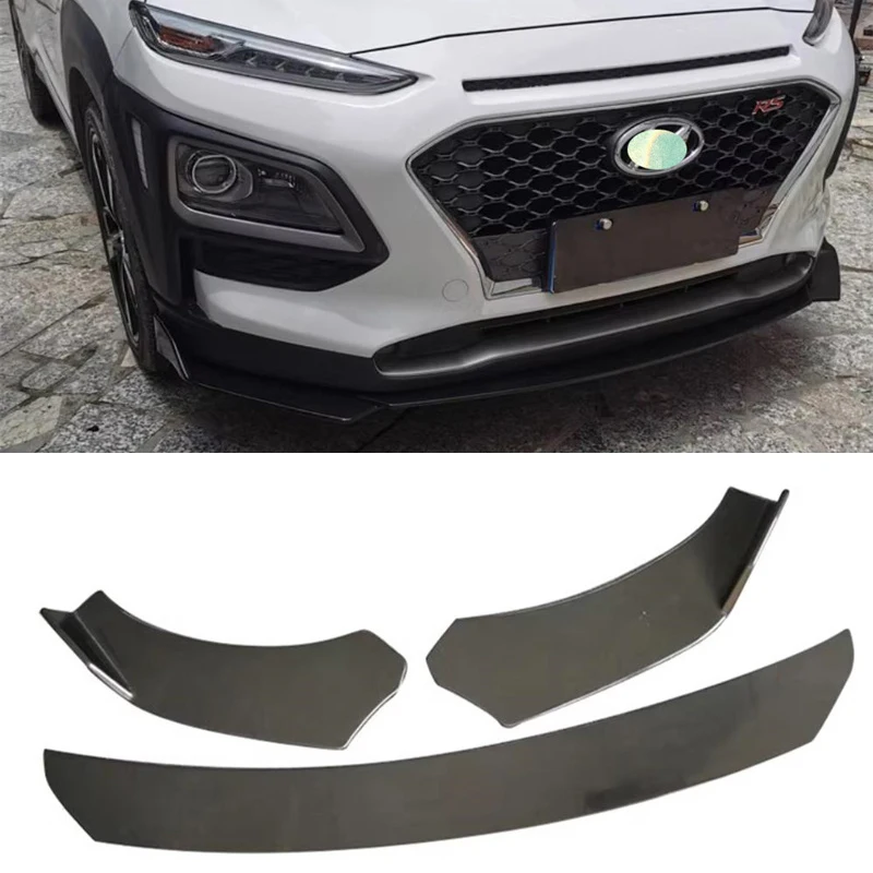 

For Hyundai KONA ABS Front Bumper Diffuser Lip Splitter Accessories Body Kit Spoiler
