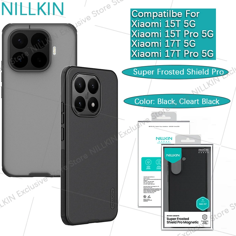 Чехол Nillkin для Xiaomi 17T Pro/15T Pro/15T Super Frosted Shield Pro, противоударный, с воздушной подушкой, из твердого пластика, защитный чехол для телефона.