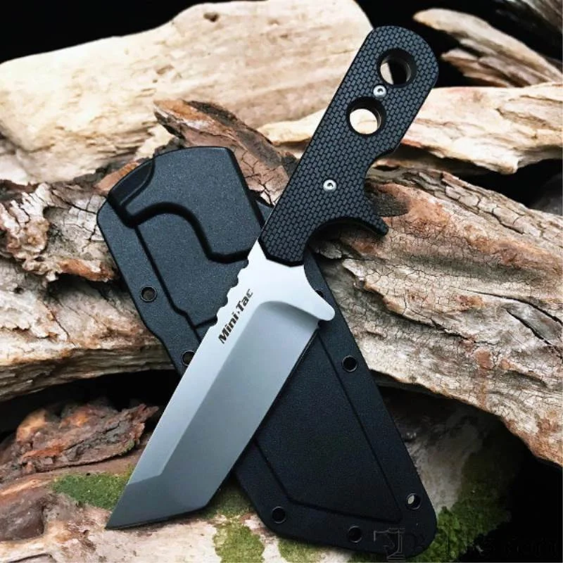 

MINI TAC уличный нож с фиксированным лезвием, тактический нож для выживания в кемпинге, охоты и рыбалки с точкой танто, легкий прочный инструмент EDC
