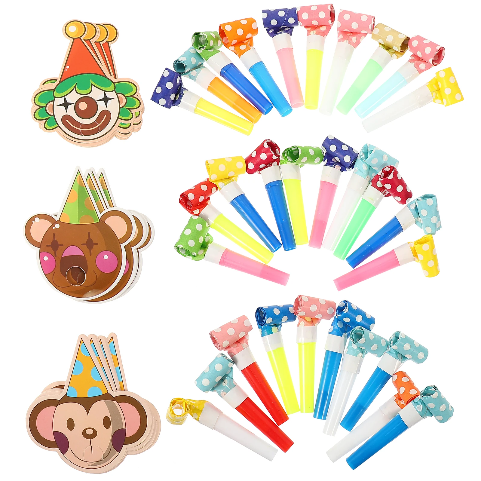 30 pezzi di cartone animato drago che soffia oggetti di scena festa rumore giocattolo rumorosi divertenti per fischietto di carta allegria leader