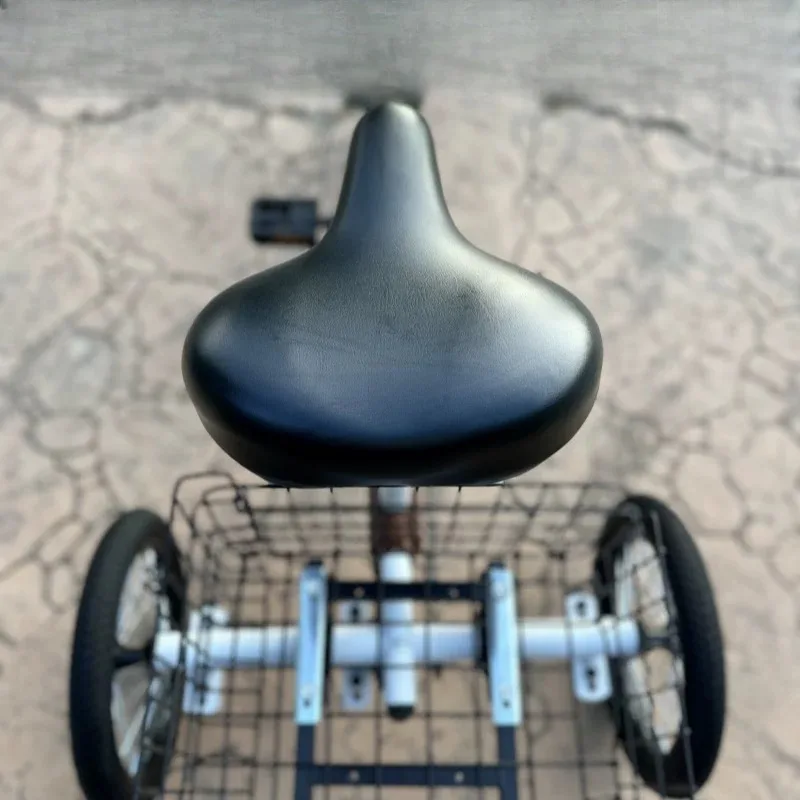 Senior Lightweight Fold Three‑Wheel Bicycle Elderly Commute Bike Leisure Outdoor Stroll Grocery Cart Exercise Colorful Cycling