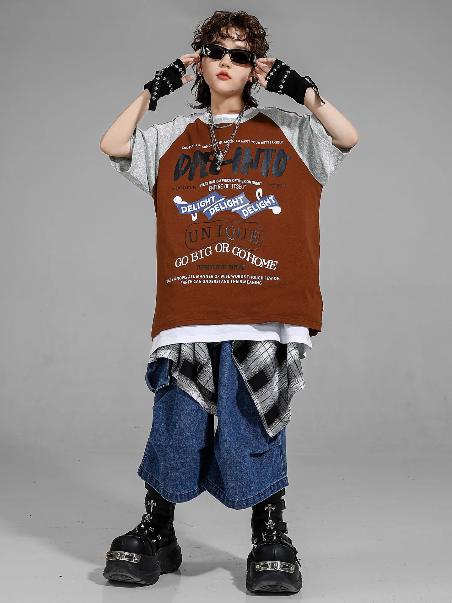 Jongens Los Pak Jazzdans Kostuums Hiphop Kleding Street Dance Korte Mouw Top Shorts Pak Stadium Outfit Catwalk Wear DQL10969