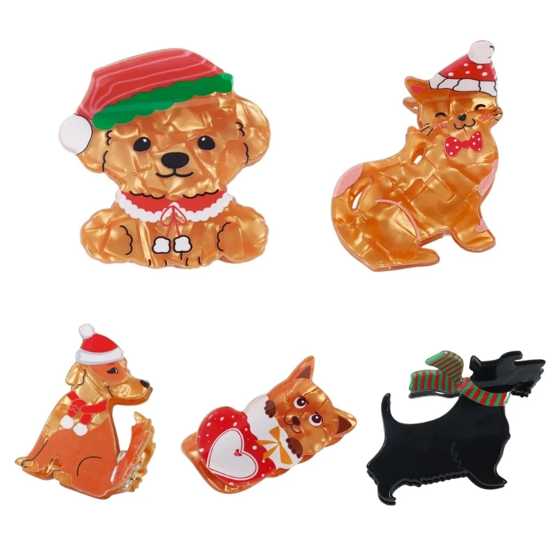 

Puppy Hair Clip Large Hair Claw Clip Fashion Festive Adornment Catch Christmas Barrettes Hair Styling Tool Ornaments