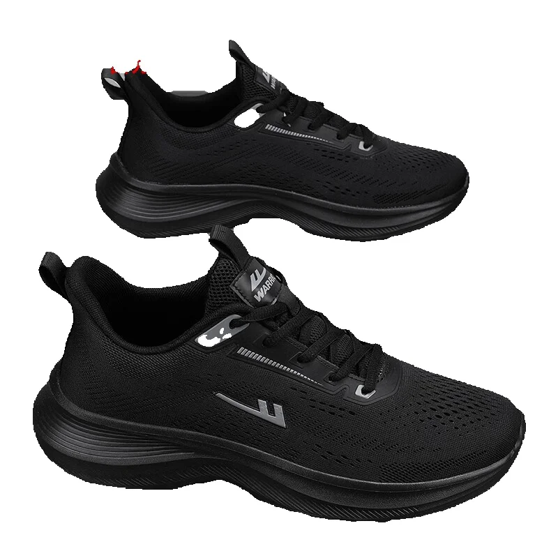 Huili Men's Shoes Spring New Versatile Soft Sole Lightweight Shock-Absorbing Breathable Mesh Sports Shoes Men's Casual Running Shoes_vogvips.com