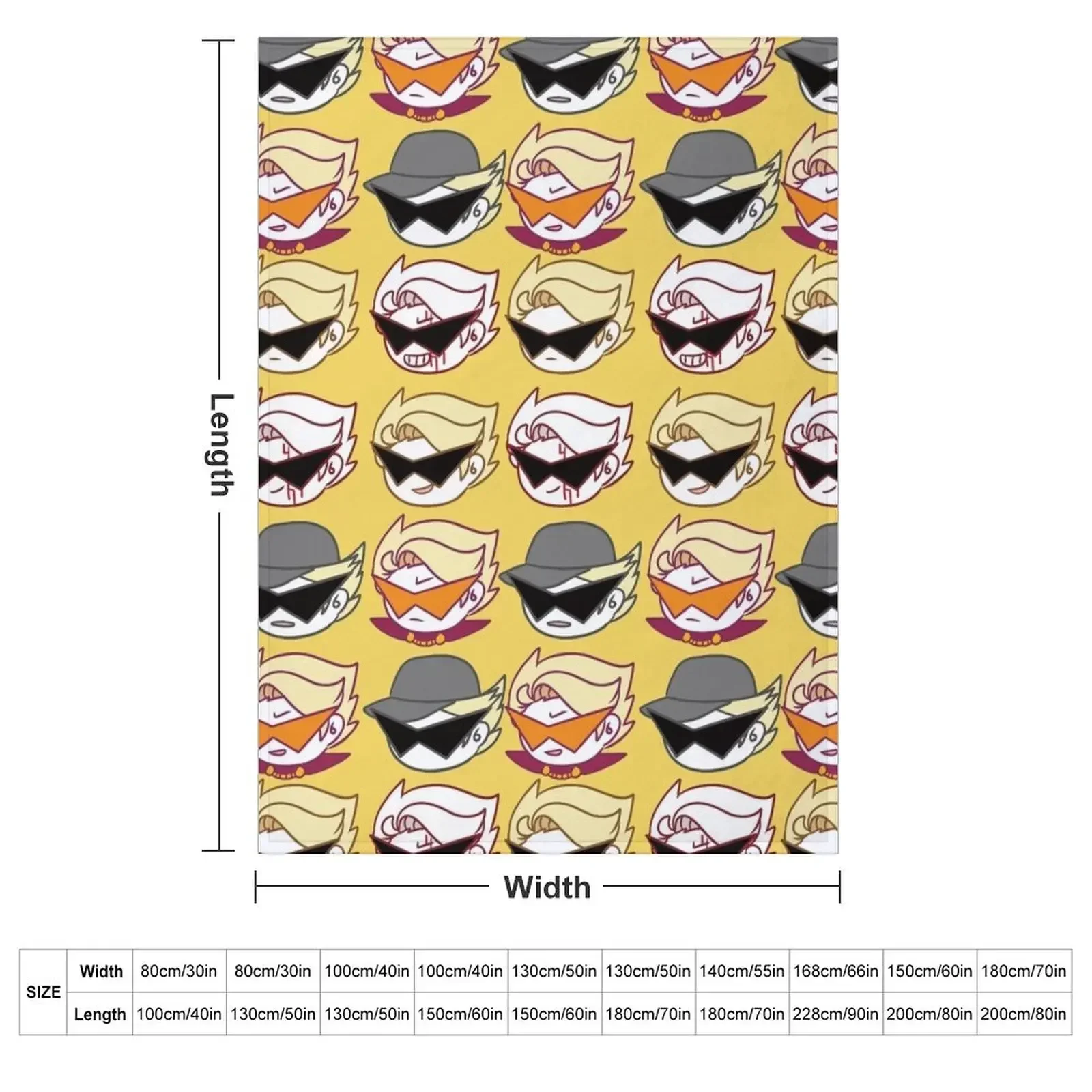 homestuck-dirk strider fabric series-Cute dirks head Throw Blanket Furrys cosplay anime Fashion Sofas Large Blankets