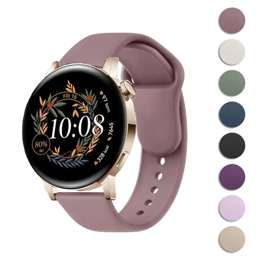 20 22mm Silicone Strap For Huawei Watch GT 3 42mm 46mm/GT 2 3 Pro/GT Runner/Honor Magic 2/GT 2e Band Sport Bracelet Wristband