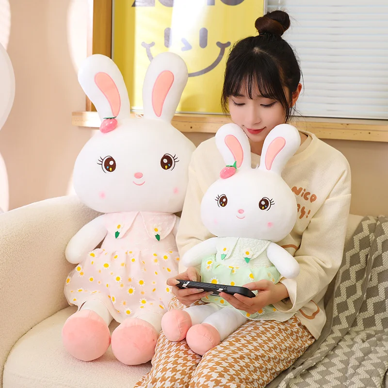 Hot Lovely Skirt Rabbit Plush Toy Soft Stuffed Animal Kids Bunny Sleeping Cute Cartoon Dolls Children Birthday Gift