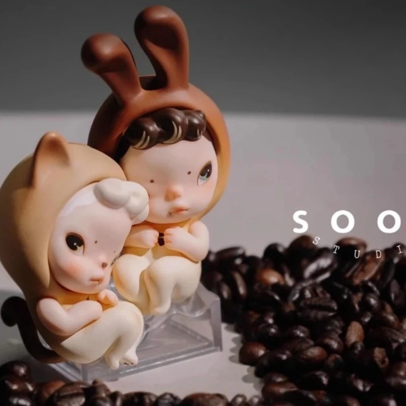 Echte Sooya M Stand Koffie Serie Blind Box Speelgoed Mooie Anime Figuur Verzamel Ornamenten Model Pop Mystery Speelgoed Kerstcadeau